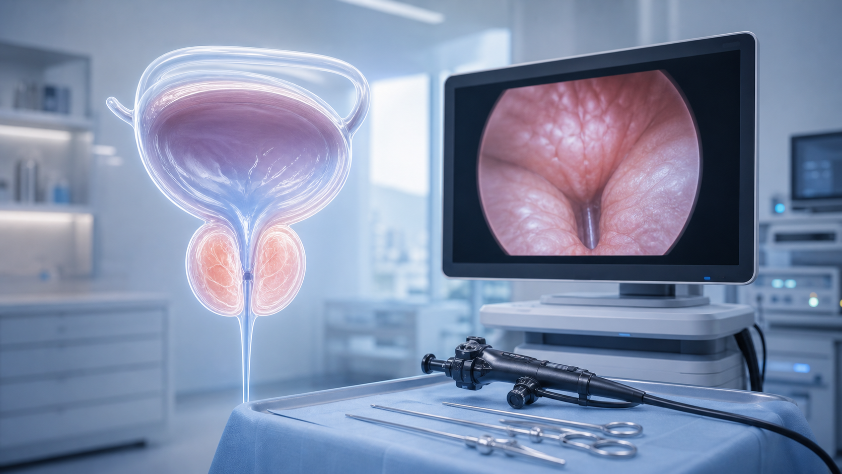Alternative educational visual for endoscopic prostate planning.